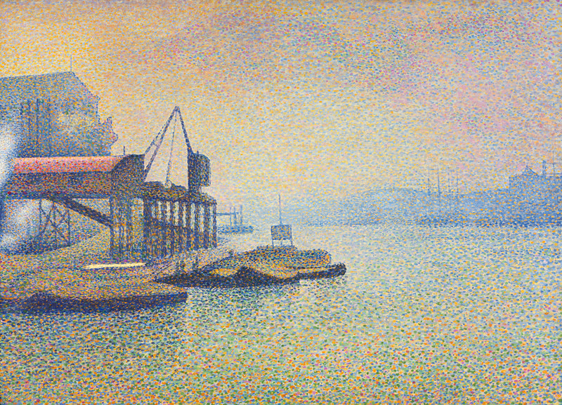 Tamesis scen, hissen - Georges Lemmen