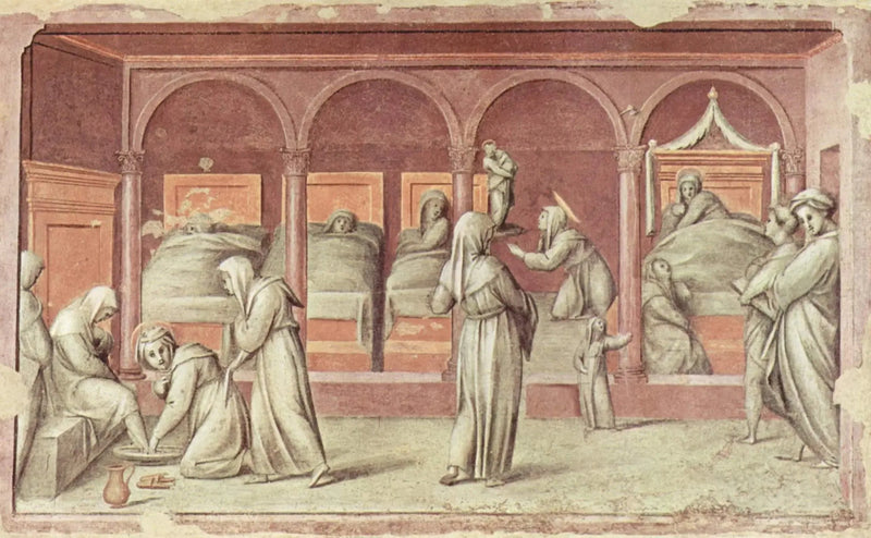 Scen ur livet på sjukhuset - Pontormo
