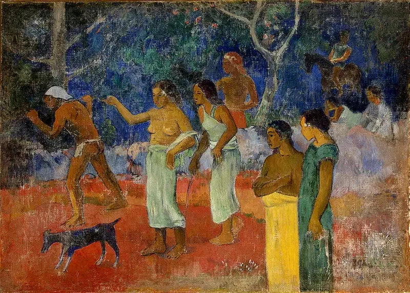 Tahitiansk livsscen - Paul Gauguin
