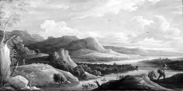 Bergsscen med en flod - David Teniers den yngre