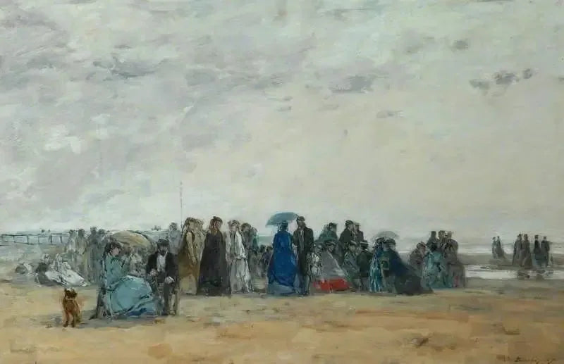 Strandscen vid lågvatten - Eugène Boudin