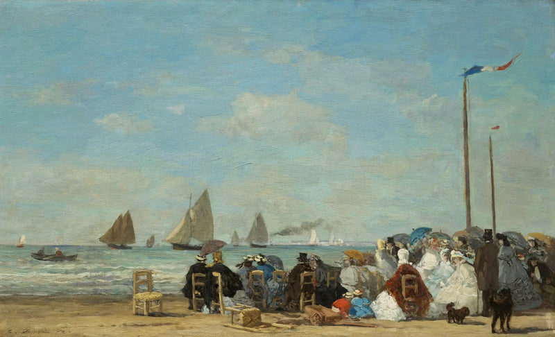 Strandscen i Trouville - Eugène Boudin