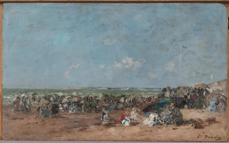 Strandscen i Trouville - Eugène Boudin