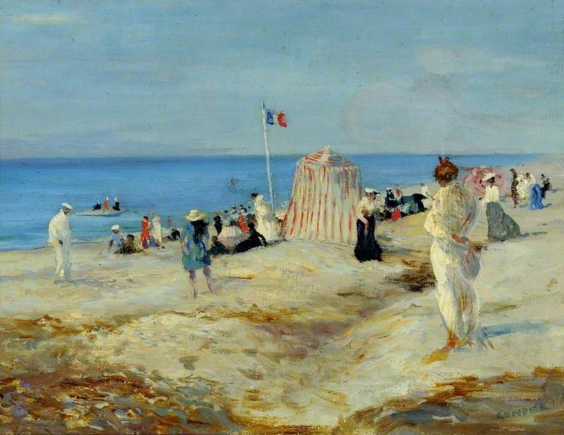 Fransk strandscen, Dieppe - Charles Conder