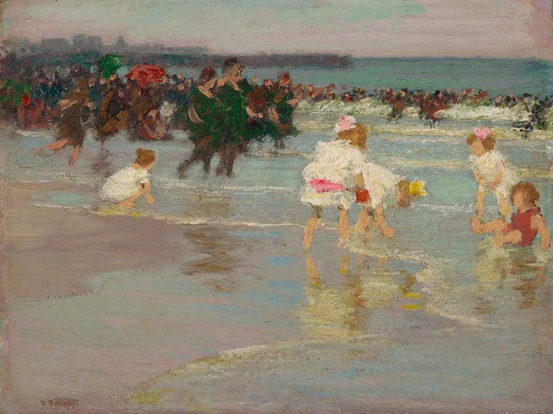 Strandscen (eller söndag på stranden) - Edward Henry Potthast