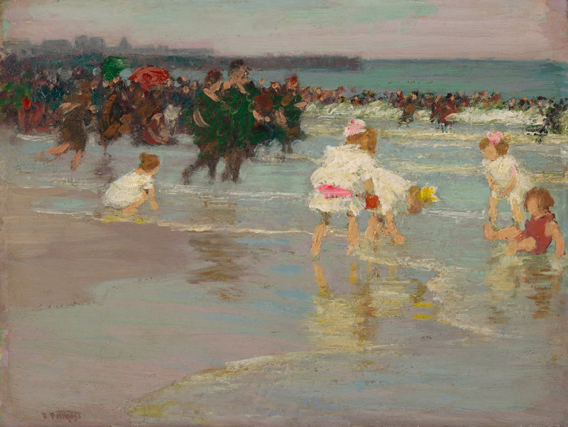 Strandscen (eller söndag på stranden) - Edward Henry Potthast