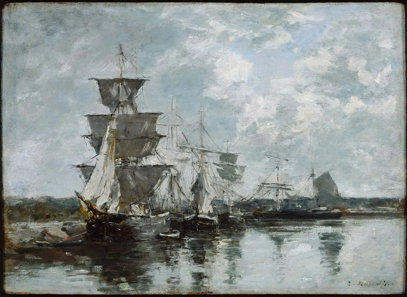 Hamnscen - Eugène Boudin