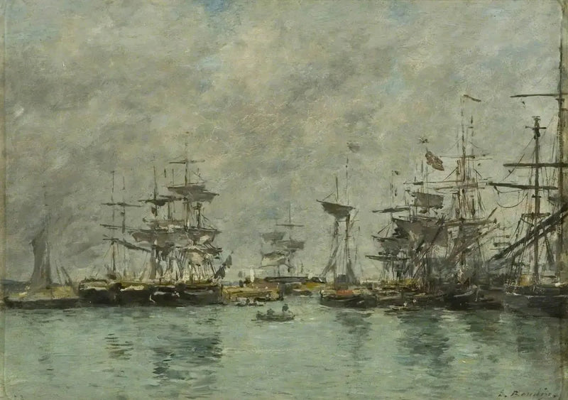 Hamnscen - Eugène Boudin