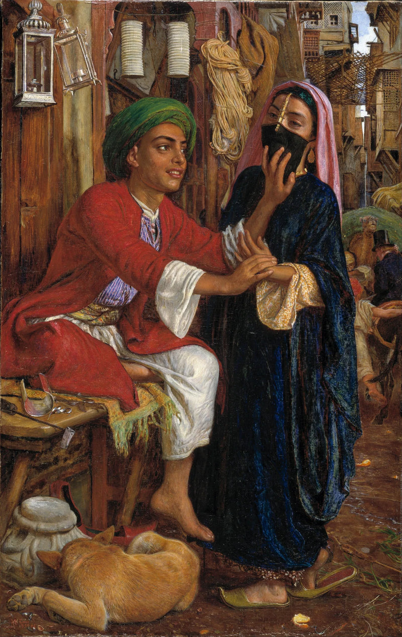 Gatubild i Kairo: Den galanta gården av Lanternmakaren - William Holman Hunt
