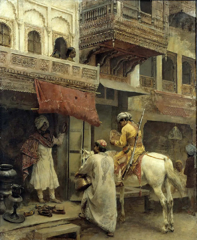 Gatubild i Indien - Edwin Lord Weeks