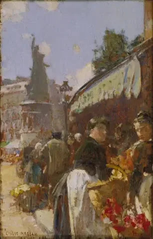 Gatuvy vid Place Clichy, Paris - Childe Hassam
