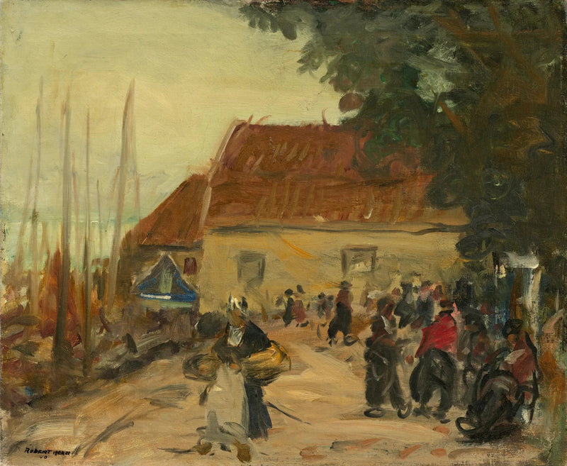 Gatubild från Volendam - Robert Henri