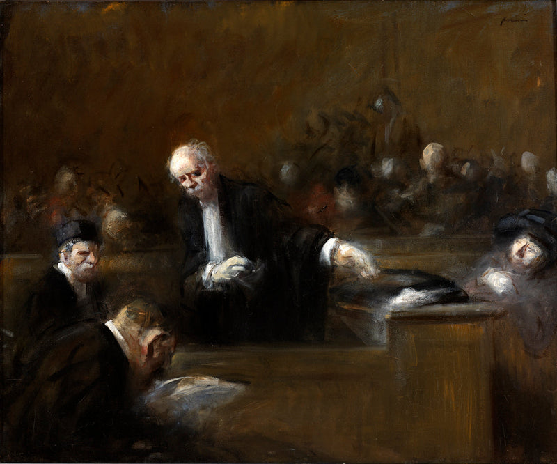 Rättssalsscen - Jean-Louis Forain