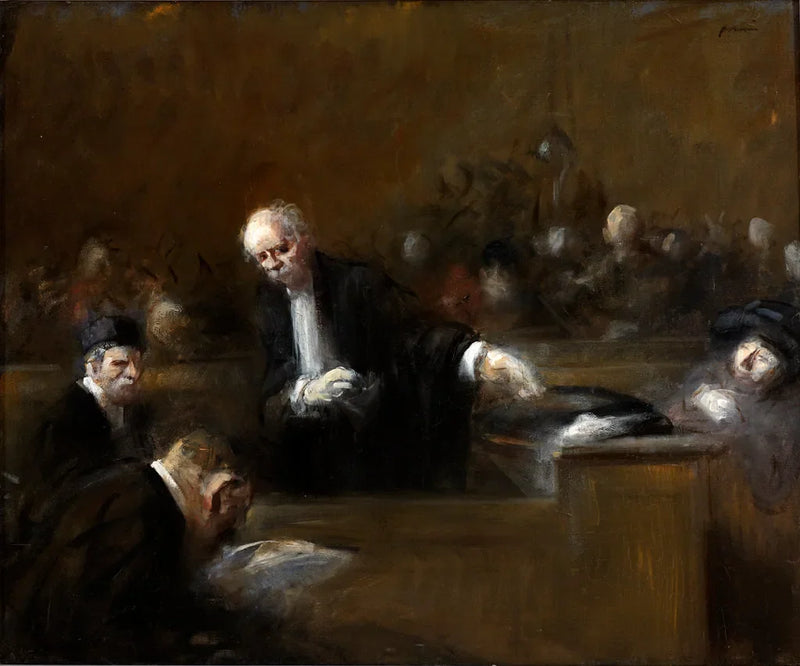 Rättssalsscen - Jean-Louis Forain