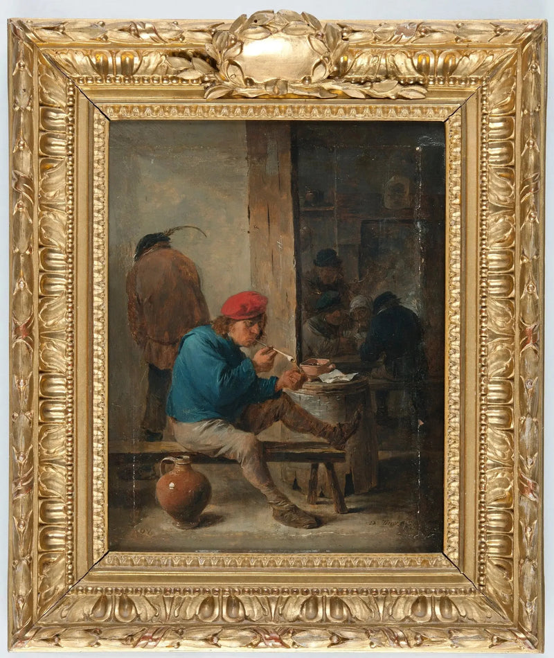 Taverna scen med rökare - David Teniers den yngre