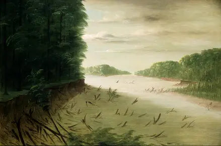 Scen från Nedre Mississippi - George Catlin