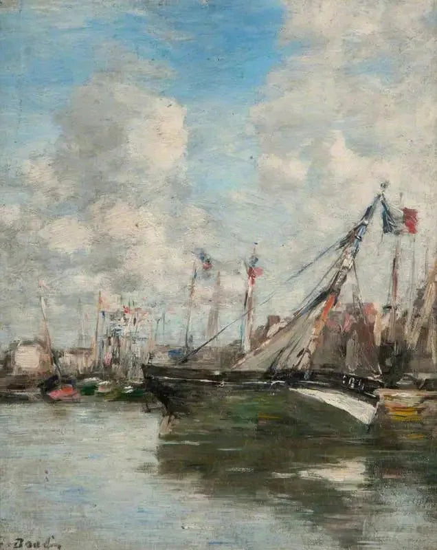 Hamnscen, Trouville - Eugène Boudin