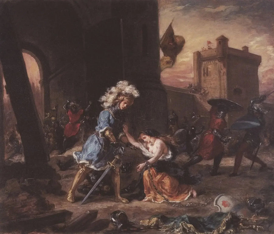 Scen från romanen Amadis de Gaule - Eugène Delacroix