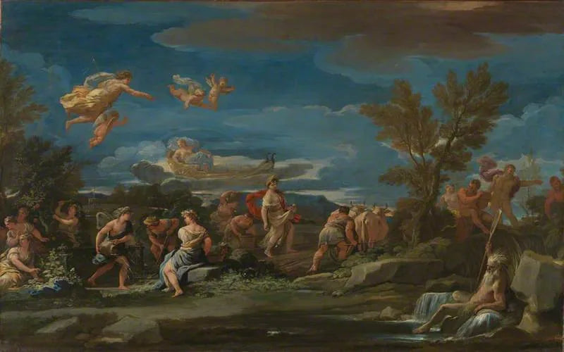 Mythologisk scen av jordbruket - Luca Giordano