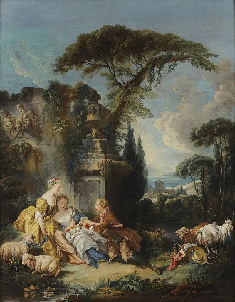Pastoralt skådespel - François Boucher