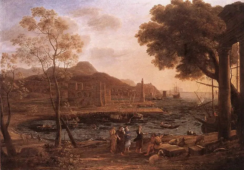 Hamnhändelse med Héliades i sorg - Claude Lorrain