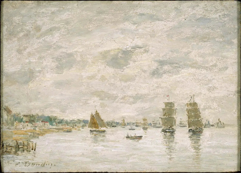 Hamnscen - Eugène Boudin
