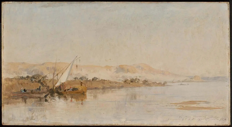 Scen vid Nilen - Frederick Arthur Bridgman