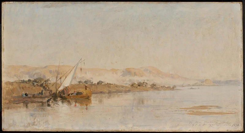 Scen vid Nilen - Frederick Arthur Bridgman