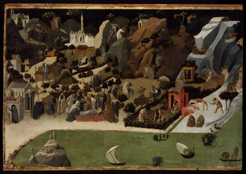 Scener ur öden för ökenfäderna (Thebaid) - Fra Angelico