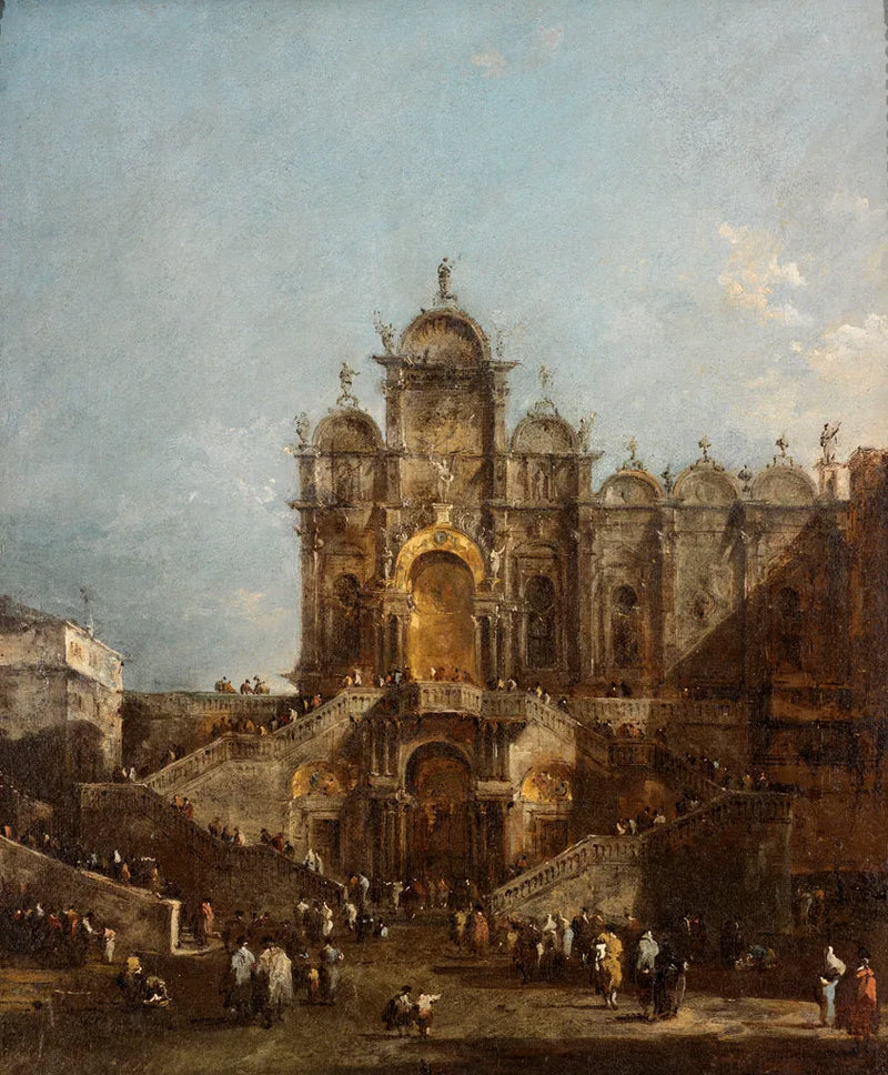 Scuola di San Marco med loggia uppförd för välsignelsen av påve Pius VI den 19 maj 1782, Campo San Zanipolo - Francesco Guardi