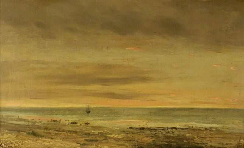 Seapiece i Honfleur - Gustave Courbet