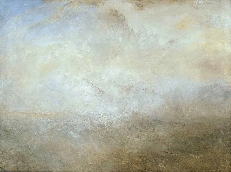 Havslandskap med Avlägsen Kust - J. M. W. Turner