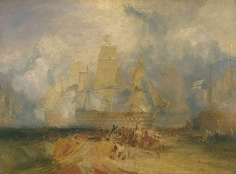 Andra skissen för 'Slaget vid Trafalgar' - J. M. W. Turner
