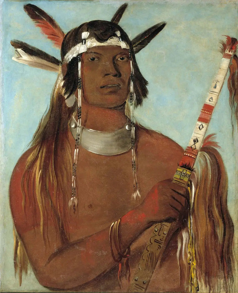 Seehk-hée-da, Musfärgad fjäder, en välkänd duktig - George Catlin