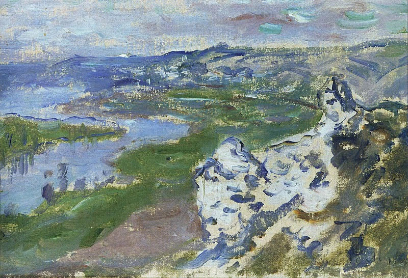 Seine sett från höjderna av Chantemesle W671 - Claude Monet