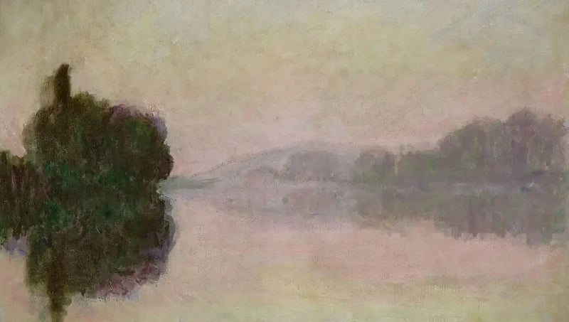 Seine i Port-Villez, kvällseffekt W1379 - Claude Monet