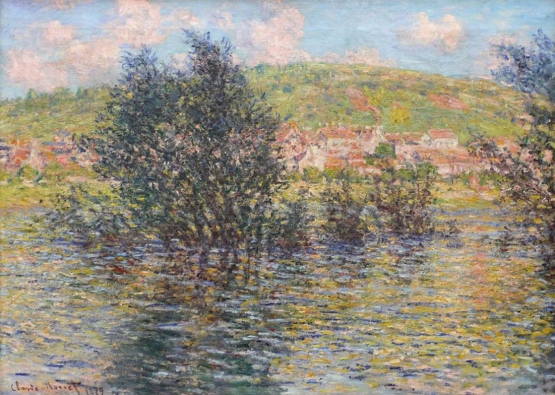 Seine vid Vétheuil, sol efter regn W528 - Claude Monet