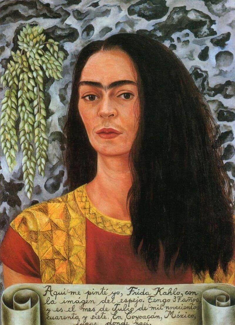 Autoportrait aux cheveux détachés - Frida Kahlo image 1 reproduction de peinture à l’huile