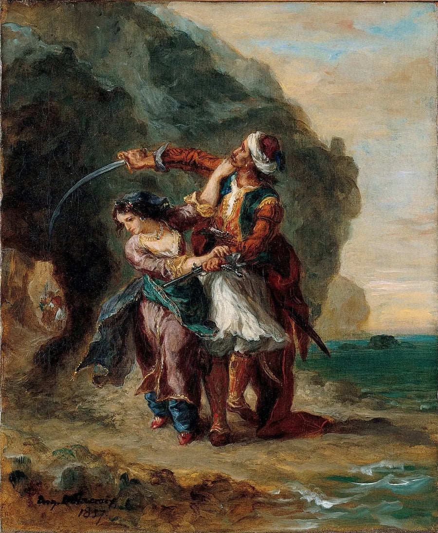 Selim och Zuleika - Eugène Delacroix