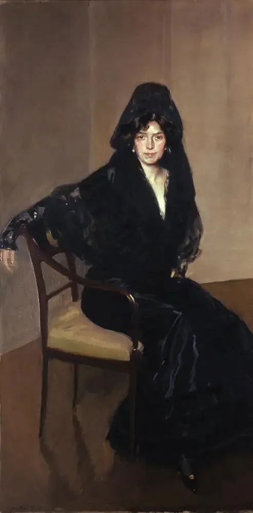 Señora de Sorolla i en spansk mantilla - Joaquín Sorolla
