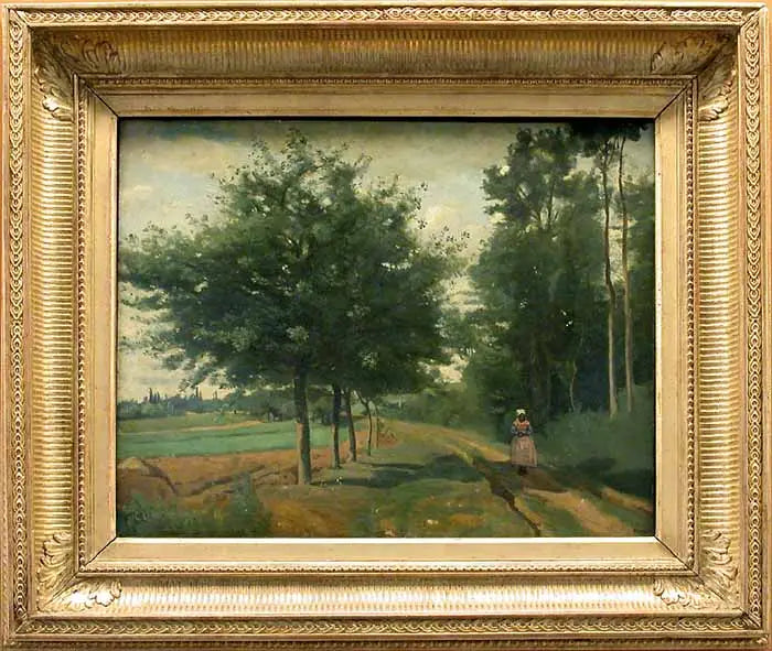 Väg längs skogen - Jean-Baptiste Camille Corot