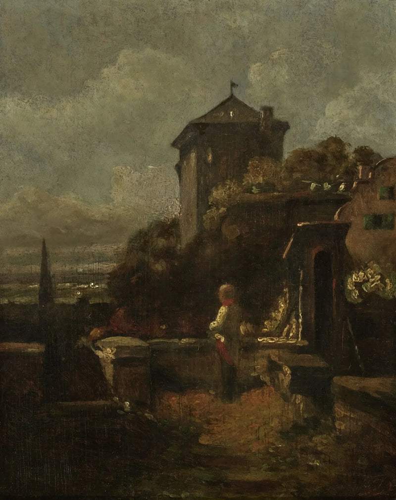Vaktpost på stadsmuren - Carl Spitzweg