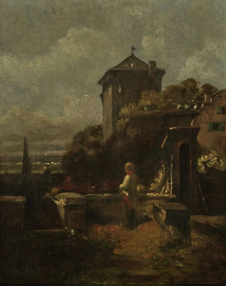 Vaktpost på stadsmuren - Carl Spitzweg