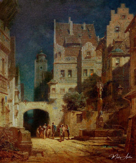 Sérénade au Clair de Lune - Carl Spitzweg - Reproductions de tableaux et peintures haut de gamme