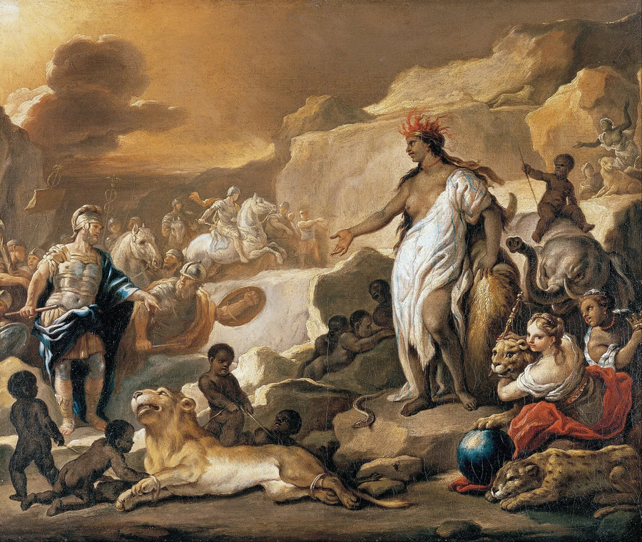 Serien av de fyra världsdelen. Afrika - Luca Giordano