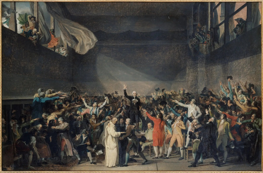 Trosbekännelsen i Jeu de paume, den 20 juni 1789 - Jacques-Louis David