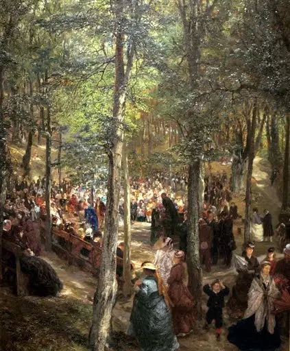 Predikan i bokskogen nära Kösen - Adolph von Menzel