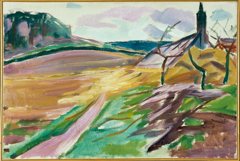 Växthus på hösten - Edvard Munch