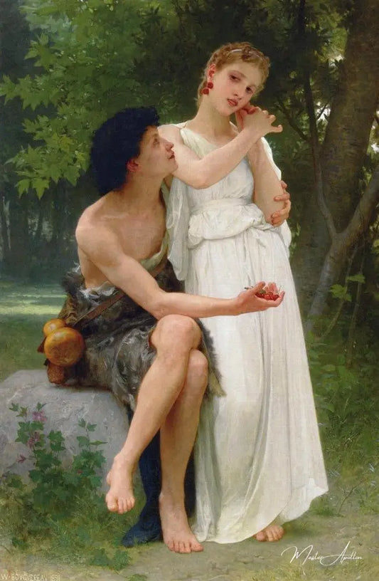 Ses premiers bijoux - William Bouguereau - Reproductions de tableaux et peintures haut de gamme