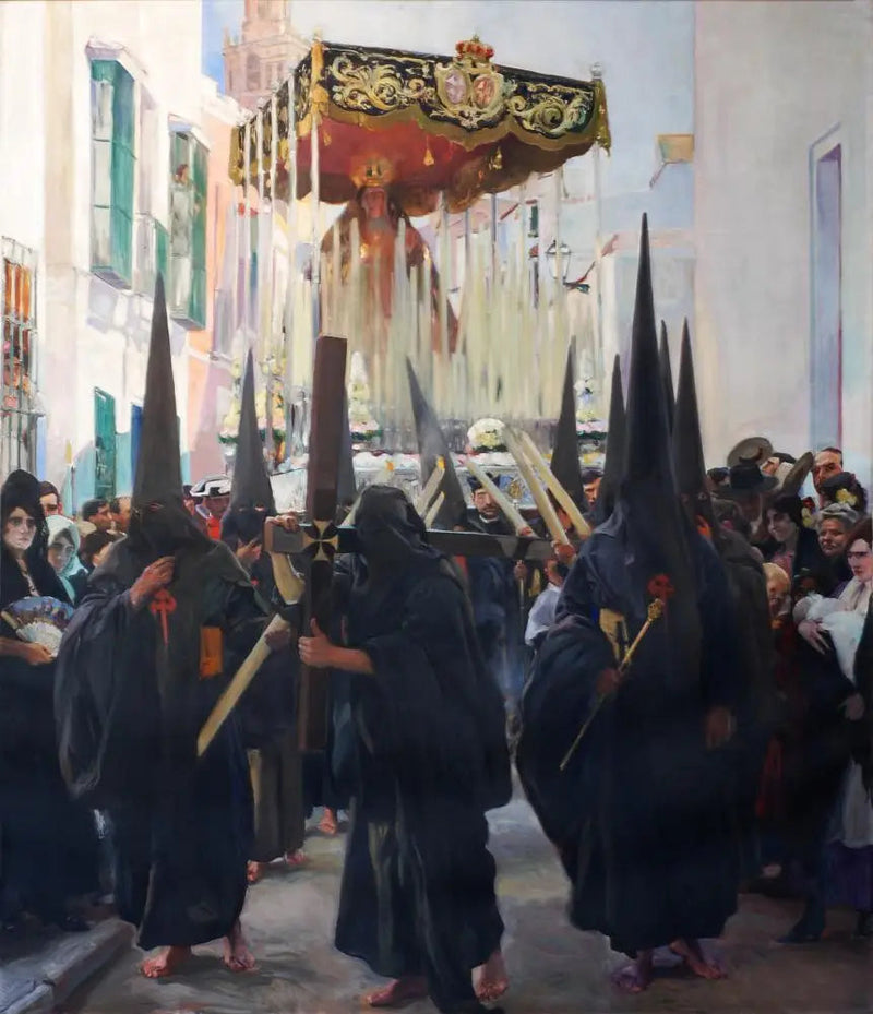 Sevilla, Stora veckan. Penitenter - Joaquín Sorolla